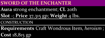 Sword of the Enchanter